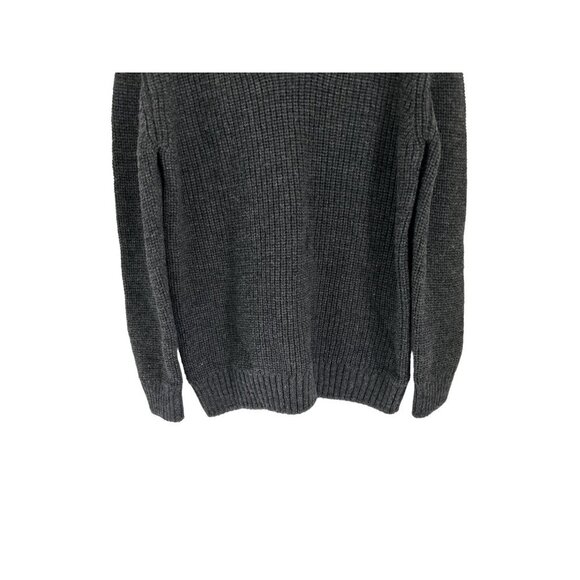 IrelandsEye Gray Knitted Pullover 1/4 Zip Charcoal Ribbed Collar Made in Ireland - Picture 7 of 10